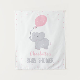 Tenture Fille de douche de bébé éléphant mignonne