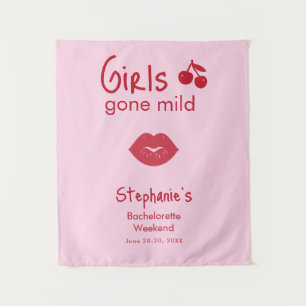 Tenture Filles Devenues Sages Rose et Rouge Cerise Enterre