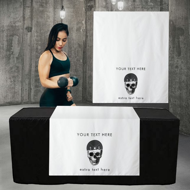 Tenture Fitness Pop Up Shop Table Runner S'inscrire Affair (Pop Up Shop Table Runner Sign Business Weights Gym Tapestry)