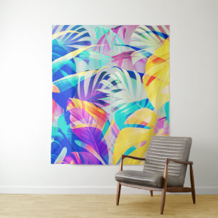 Tenture Fleur abstraite moderne couleur pastel