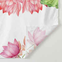 Fleur de Lotus Élégante Aquarelle Rose