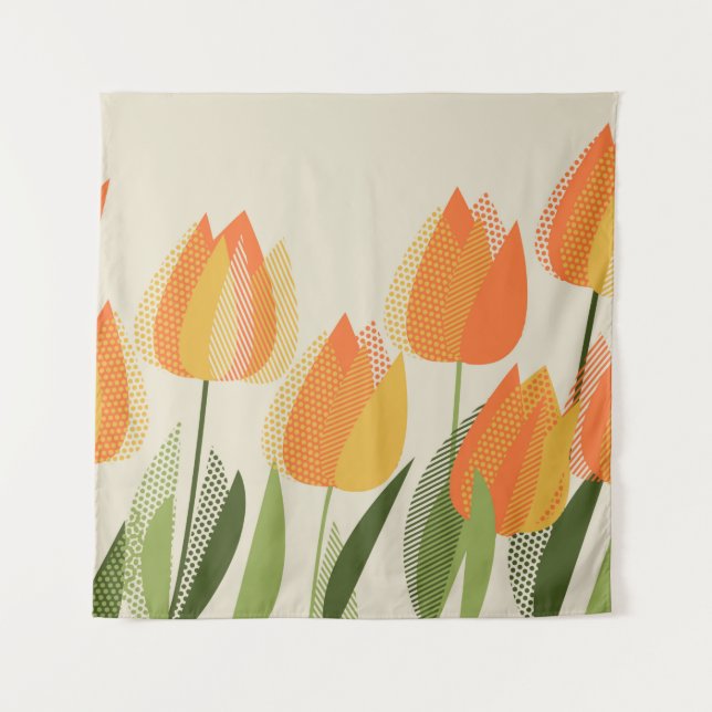 Tenture Fleur de tulipe jaune (Devant)