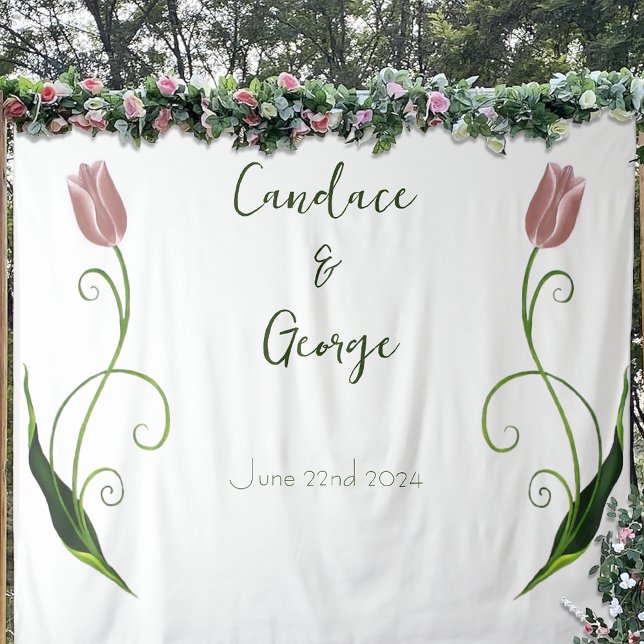 Tenture Fleur de tulipe rose (Créateur téléchargé)