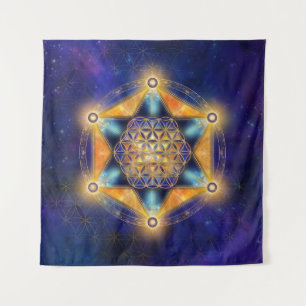 Tenture Fleur de vie Merkaba Star - Géométrie sacrée