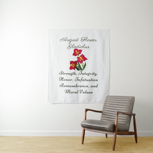 Tenture Fleur du mois de naissance d'août Cadeau de naissa (En situation)