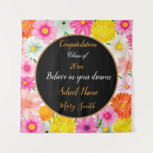 Tenture Fleur Populaire Personnaliser Blanc (Devant)