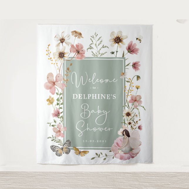 Tenture Fleur sauvage Fée Sage Blush Accueil (Devant)