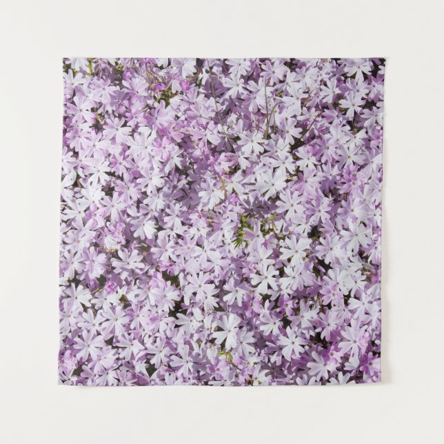 Tenture Fleur violette, fond de fraîcheur estivale. (Devant)
