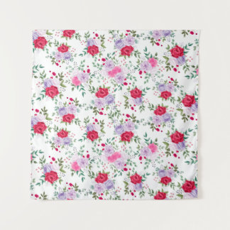 Tenture fleurs - Couleurs simples