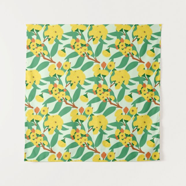 Tenture Fleurs de gommier jaune (Devant)