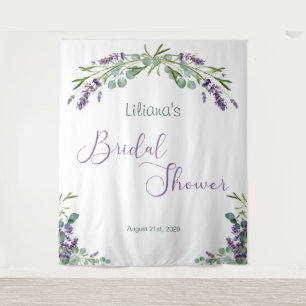 Tenture Fleurs de Lavande Feuillage d'Eucalyptus Fête de M