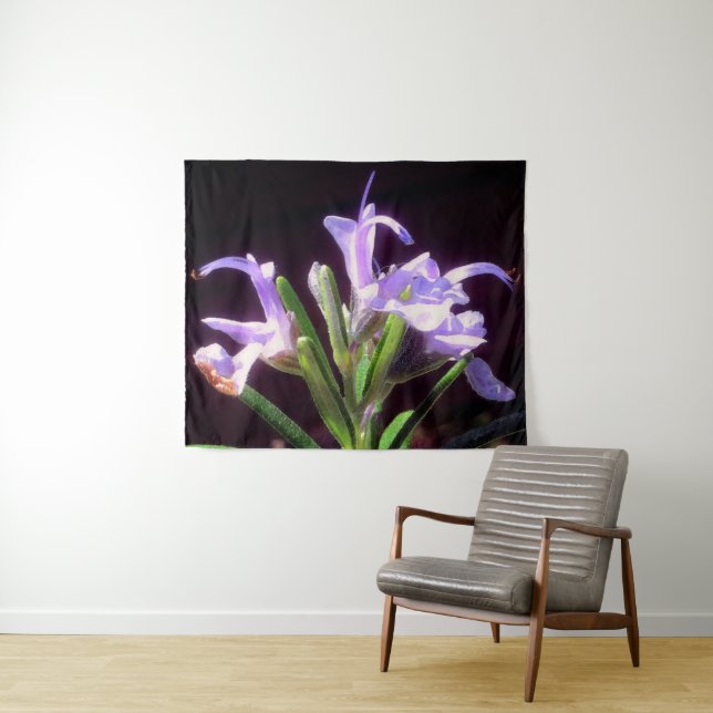 Tenture Fleurs de romarin (En situation (horizontale))