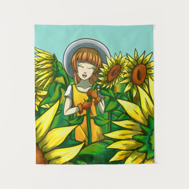 Tenture Fleurs de soleil (Devant)