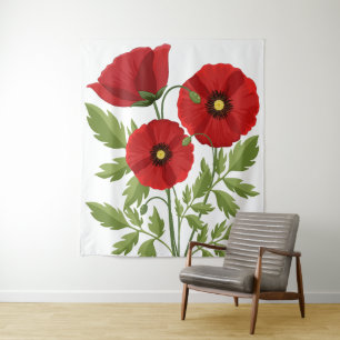 Tenture Fleurs d'été joyeuses floraison de pavot