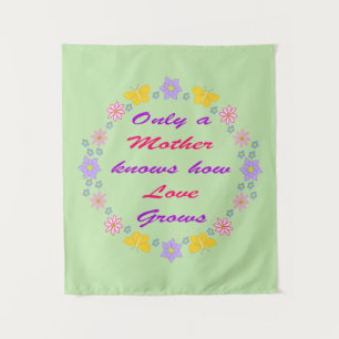 Tenture Fleurs et papillons de la Fête des mères