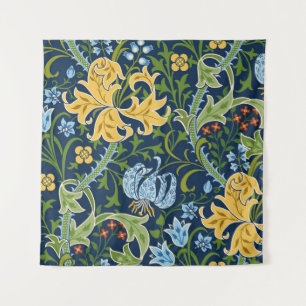 Tenture Fleurs florales : Vert foncé Vintage
