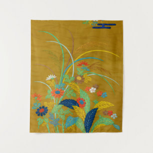 Tenture Fleurs Japonaises Vintage G.A. Audsley