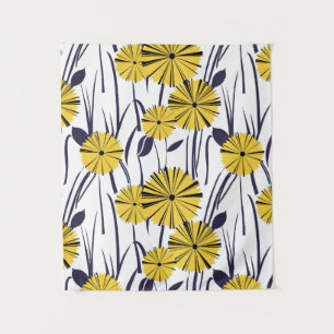 Tenture Fleurs jaunes