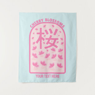 Tenture Fleurs roses de cerisier fleur Japon