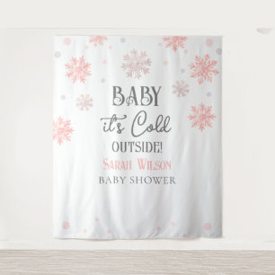 Tenture Flocons Bébé il fait froid dehors douche de bébé R