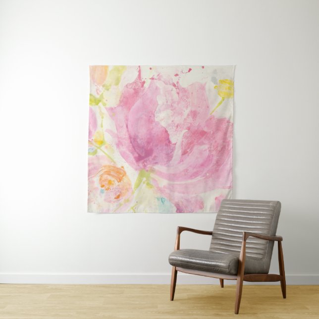 Tenture Floral abstrait de ressort (En situation (horizontale))
