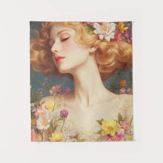 Tenture Floral Goddess Vintage Wall Tapestry