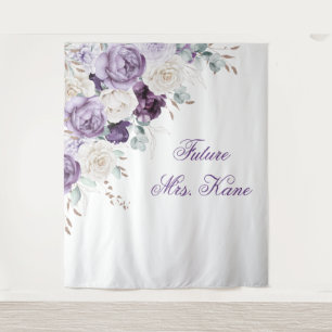 Tenture Floral violet Mariage moderne