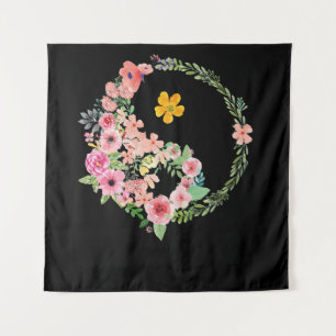 Tenture Floral Yin Yang