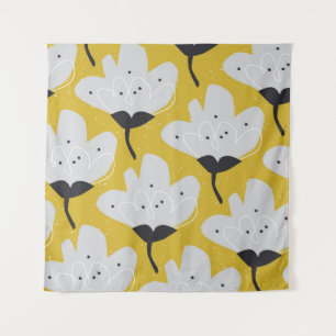 Tenture Flore scandinave : conception Vintage à main