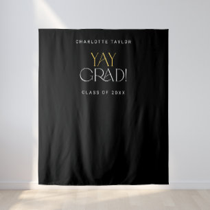 Tenture Flux moderne Black Gold Yay Grad Photo fond