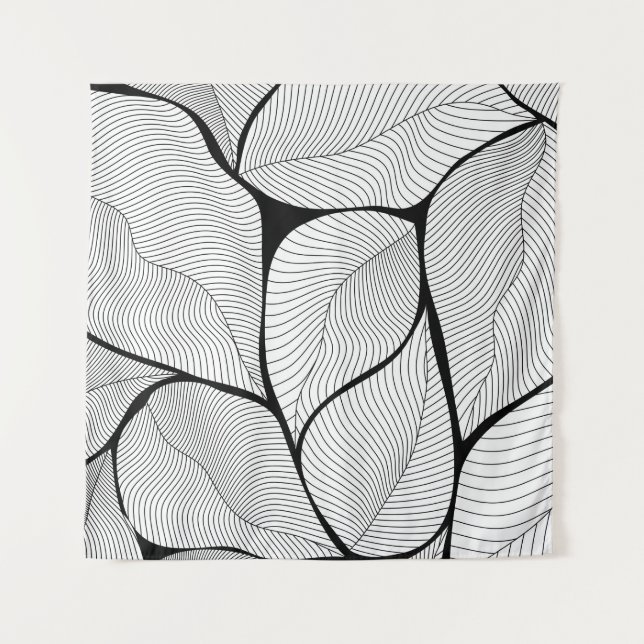 Tenture Foliage leaves background pattern (Devant)