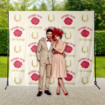 Fond à répétition Derby Roses & Fers à Cheval