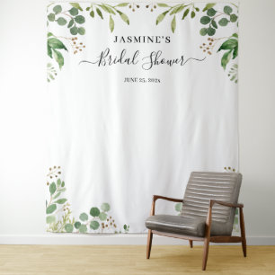 Tenture Fond de cabine de mariage avec feuilles de verdure