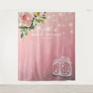 Tenture Fond de cabine de mariage avec lumières de jarres 