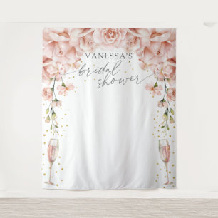 Tenture Fond de cabine de mariage floral Brunch et Bubbly