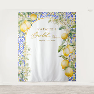 Tenture Fond de cabine de mariage méditerranéen au citron