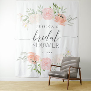 Tenture Fond de cabine photo de Baby Shower Pastel Blush