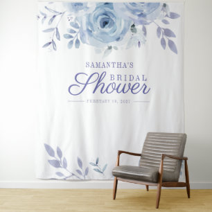 Tenture Fond de cabine photo floral lilas pour une baby sh