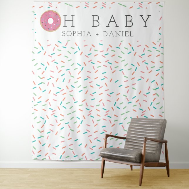 Tenture Fond de cabine photo pour Baby Shower Moderne avec (En situation)