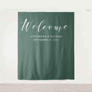 Tenture Fond de calligraphie verte Accessoire de photobo