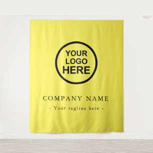 Tenture Fond de décor avec logo d'entreprise personnalisé 