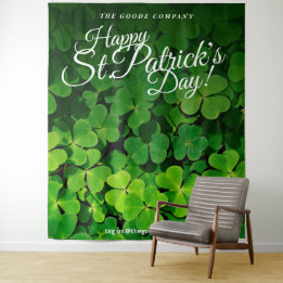 Tenture Fond de décor de la Saint-Patrick avec trèfles | T