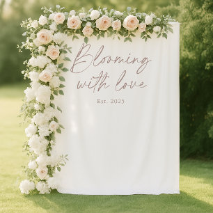 Tenture Fond de décor de mariage Fleurissant d'amour