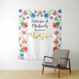 Tenture Fond de décor en broderie de fête mexicaine avec f