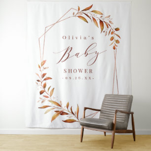 Tenture Fond de décor géométrique pour baby shower avec ve