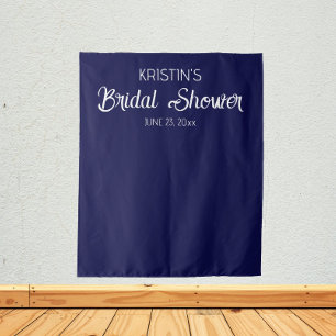 Tenture Fond de décor photo de mariage Navy Blue