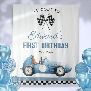 Tenture Fond de décor photo pour 1er anniversaire de voitu
