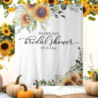 Fond de Décor pour Baby Shower Automnal Tournesols