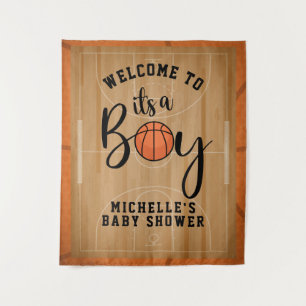 Tenture Fond de décor pour Baby Shower de basketball