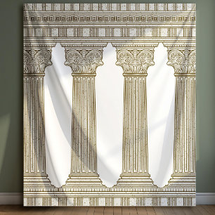 Tenture Fond de décor pour fête de retraite avec colonnes
